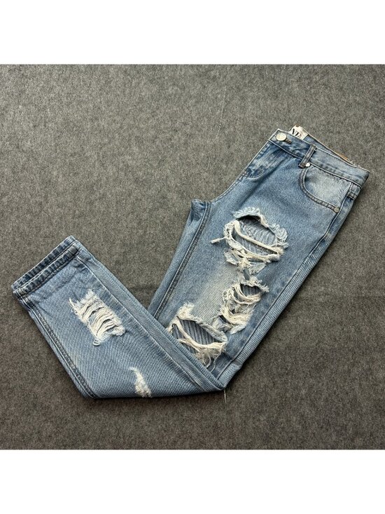 One Teaspoon Denim - One Teaspoon Awesome Baggies Jeans Women's Size 26 Button Fly Distressed Denim